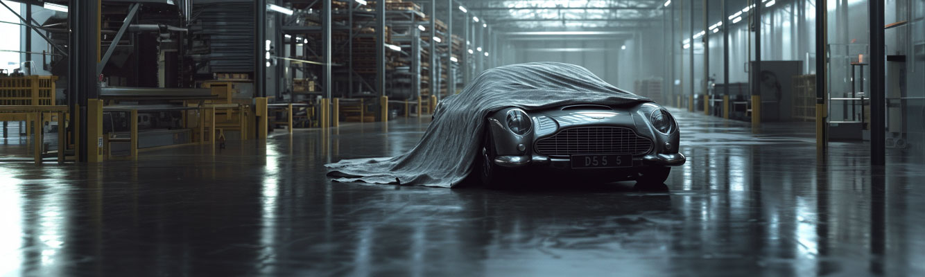 Aston Martin DB5 warehouse middle east
